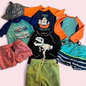 Carter's Kids Swim Set - Orange, Blue, Black